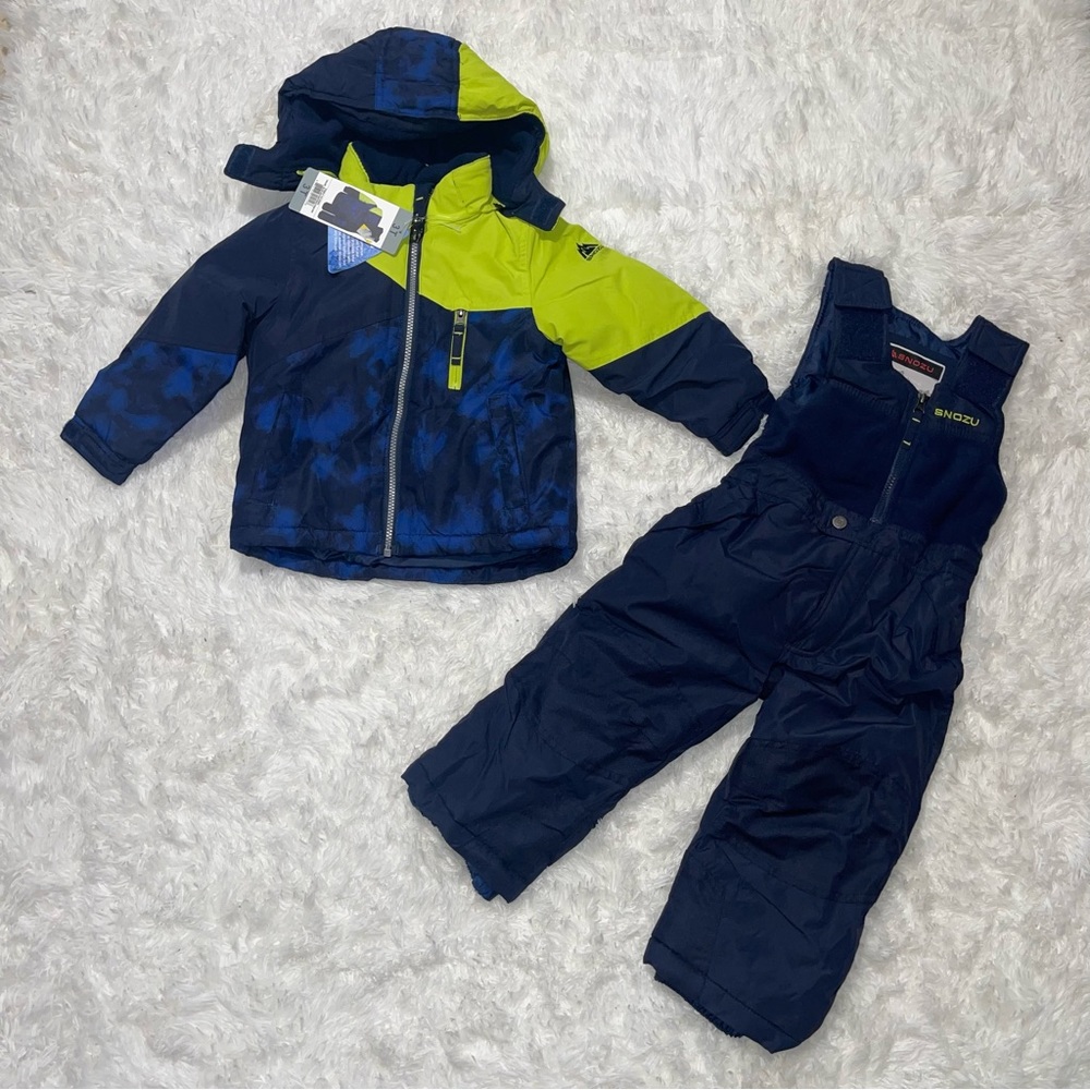 Snozu Boys' 2 PC Jacket With Bib Pant Snow Set 3T NWT